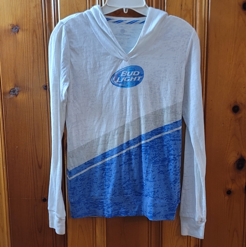 WOMEN'S BUD LIGHT BURNT OUT HOODED TOP